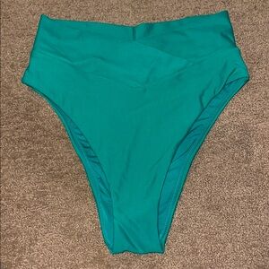 Aerie Teal High-Cut Bikini Bottom
